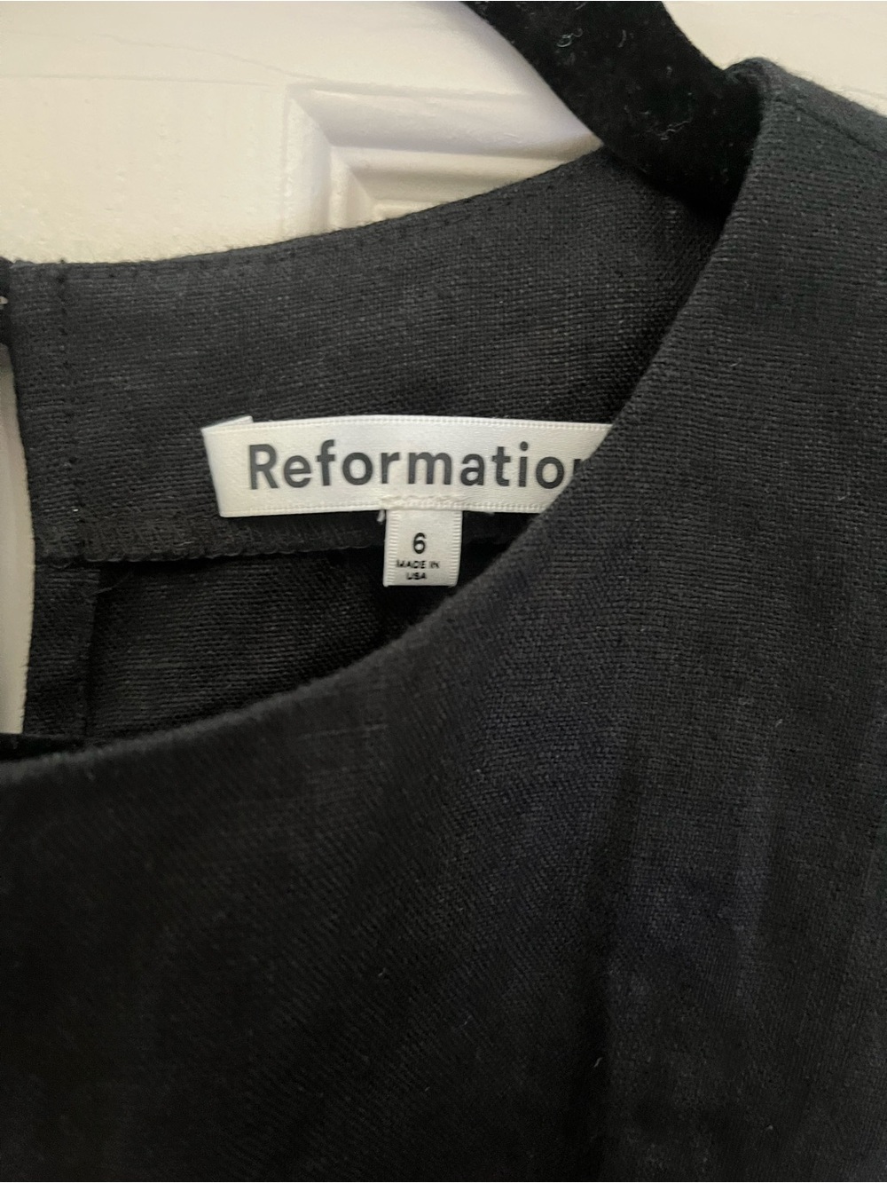 Reformation black linen mini dress - Picture 5 of 7